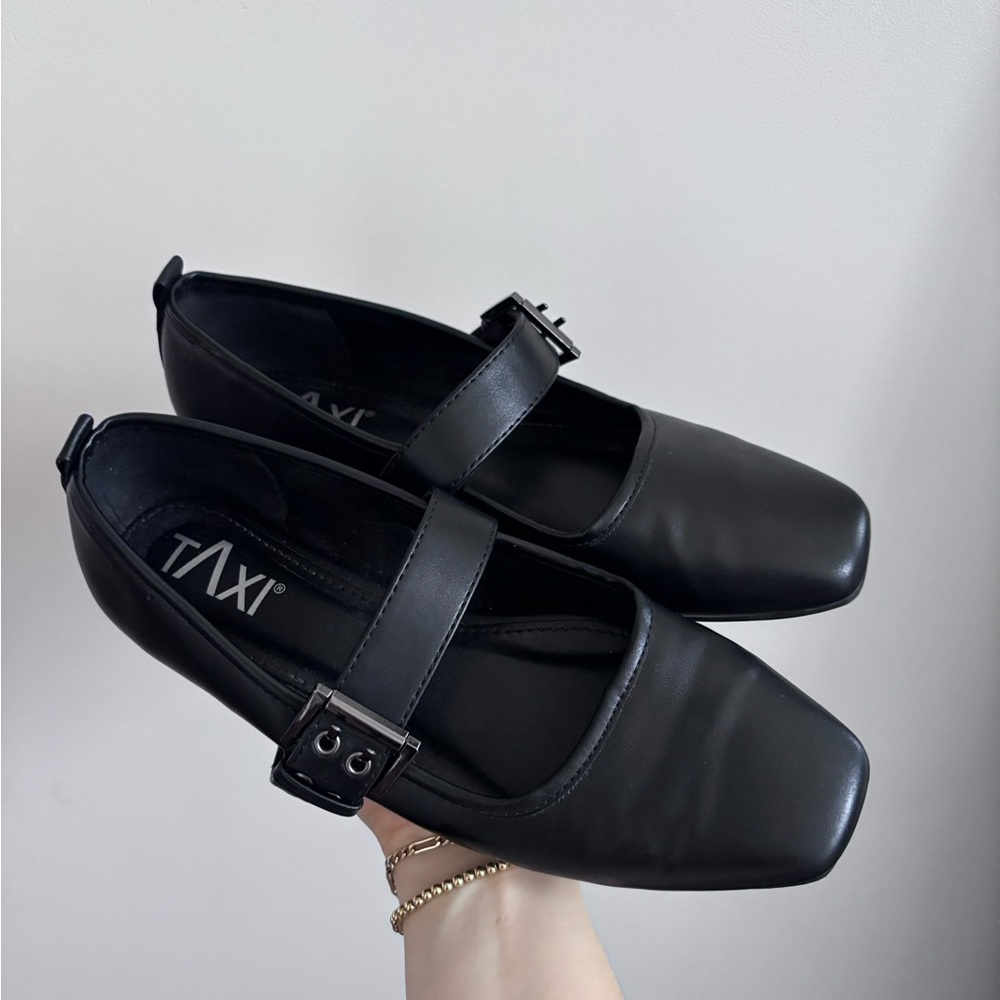 Taxi Black Mary Jane Shoes Sz 38 / 7.5 - Picture 5 of 7